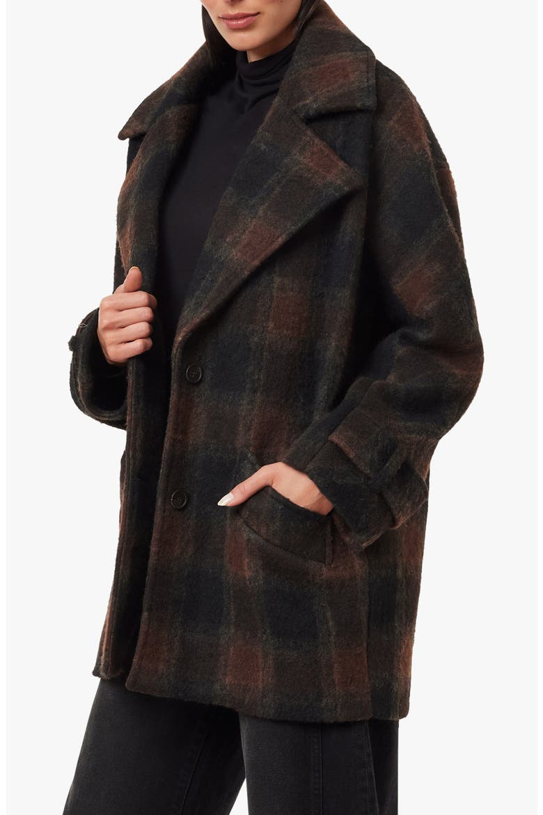 Oversized Plaid Coat, Alternate, color, BROWN PLAID