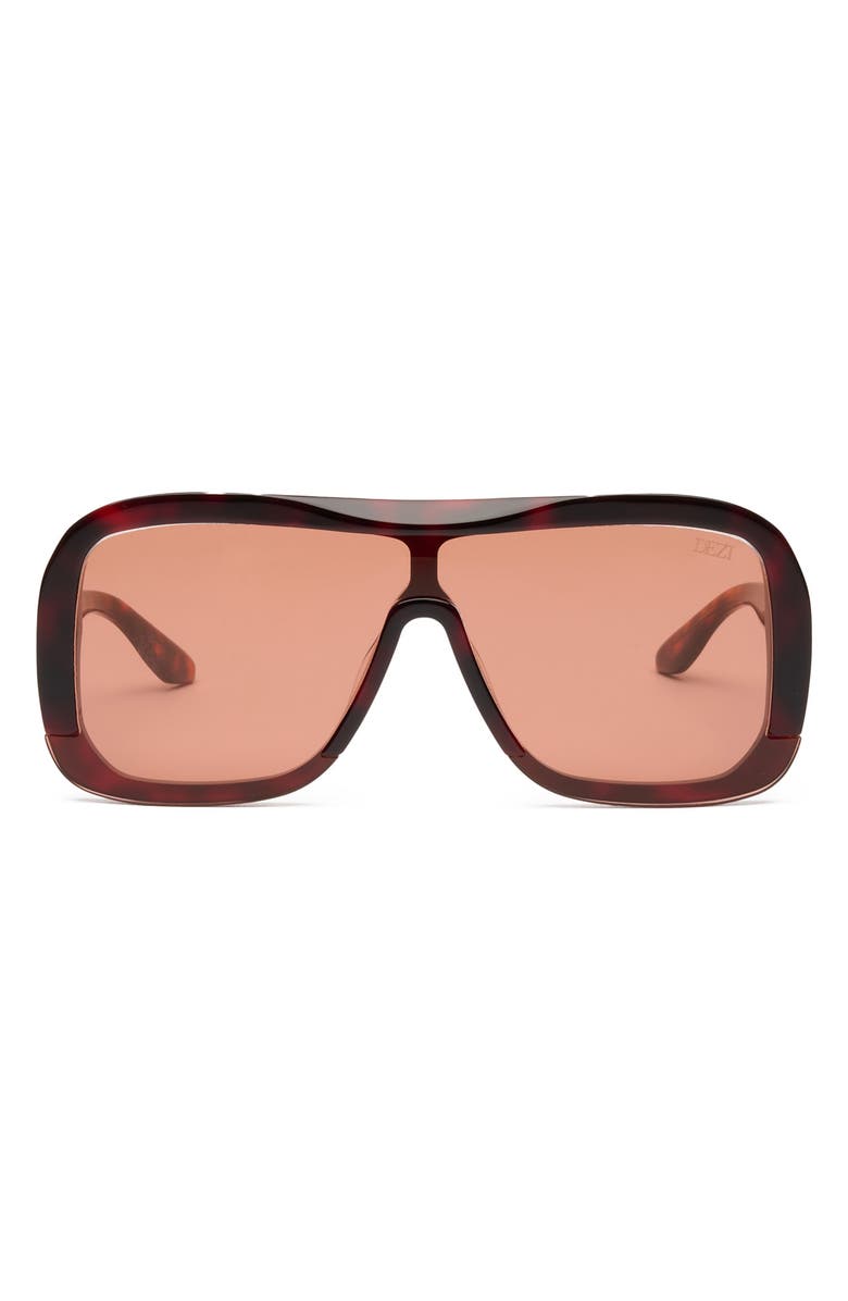DEZI Afters Shield Sunglasses, Main, color, Fiery Tortoise / Orange