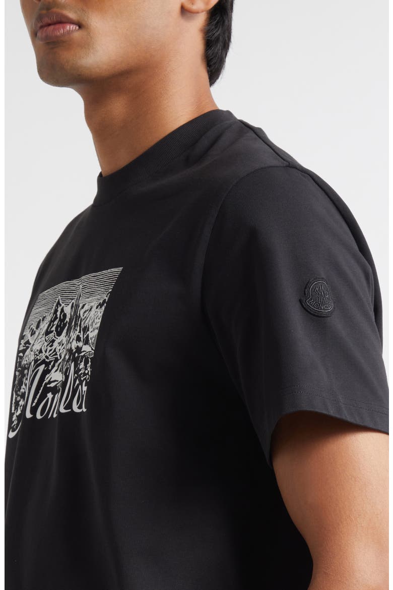 Black Mountain Logo Cotton Graphic T-Shirt, Alternate, color, SMOKY BLACK