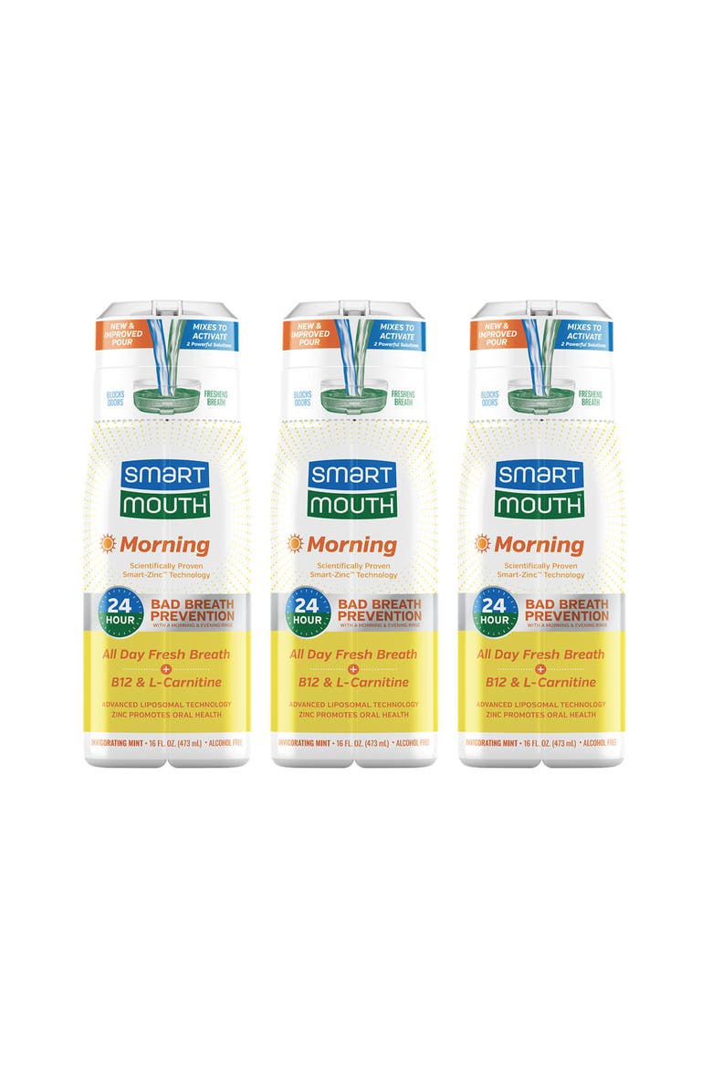 Advanced Liposomal Zinc-Activated Morning Mouthwash 16 fl oz Each, 3-Pack, Main, color, Invigorating Mint