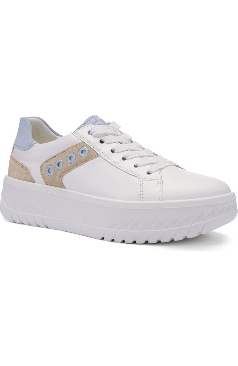 ara Meridian Platform Sneaker, Main, color, White/ Beach/ Cielo