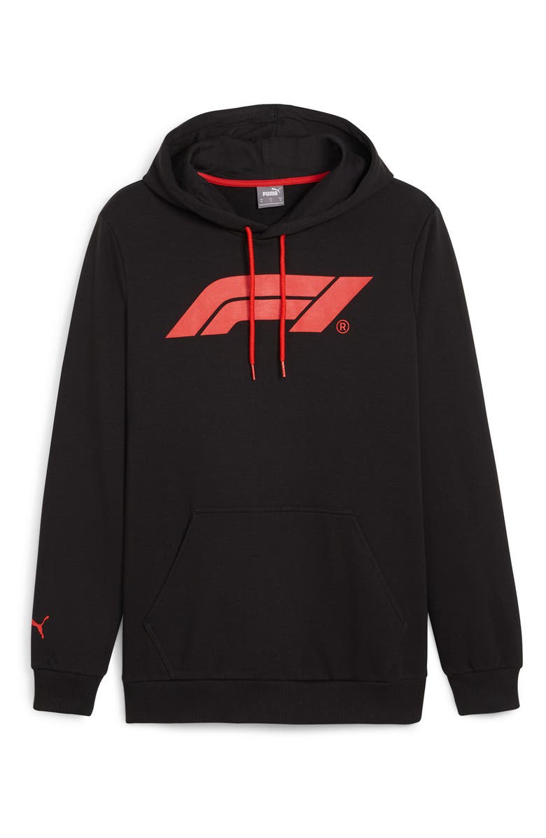 PUMA Formula 1<sup>®</sup> Essentials Logo Hoodie, Alternate, color, Puma Black