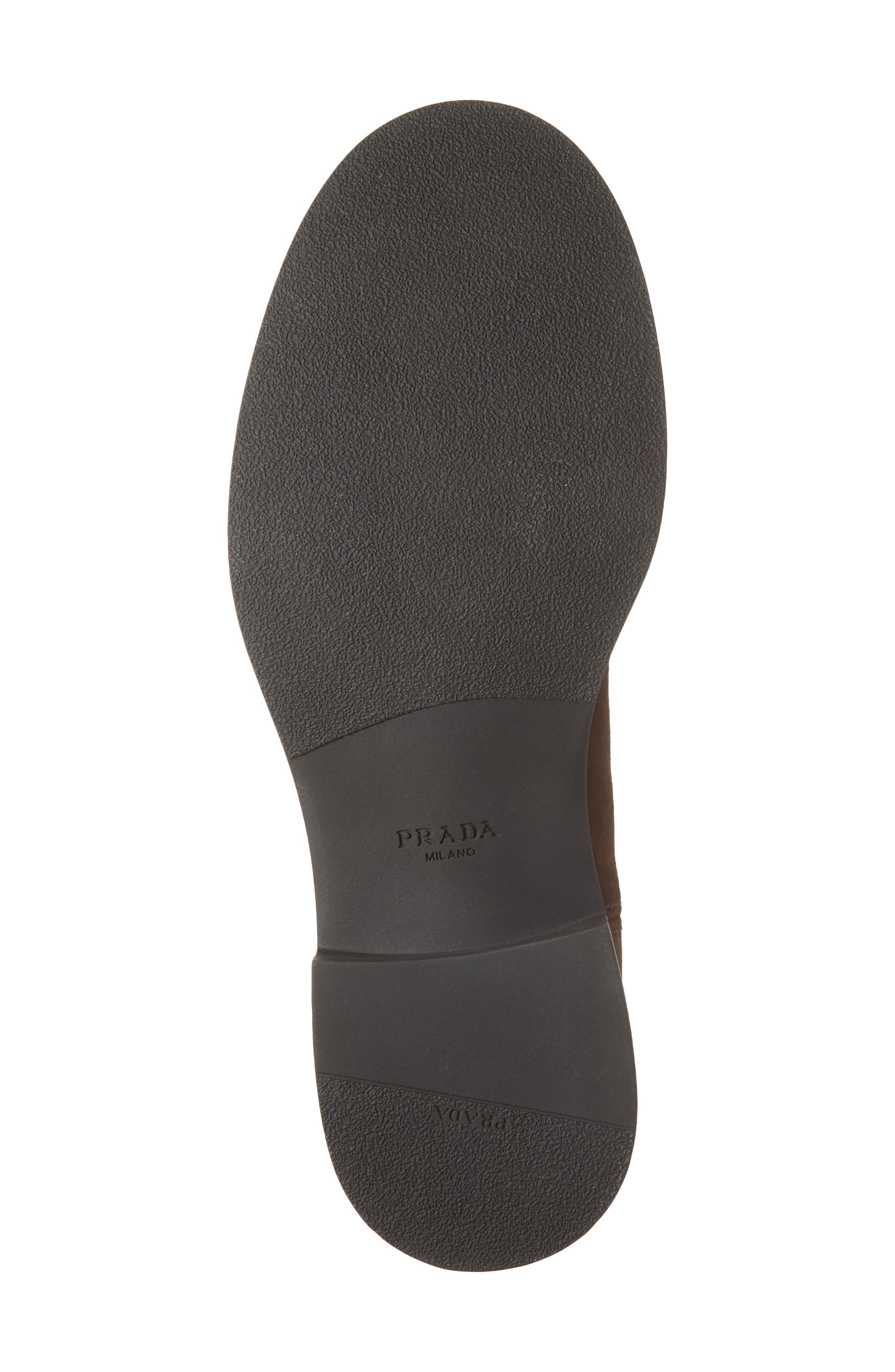 Prada Chocolate Chelsea Boot, Alternate, color, Moro