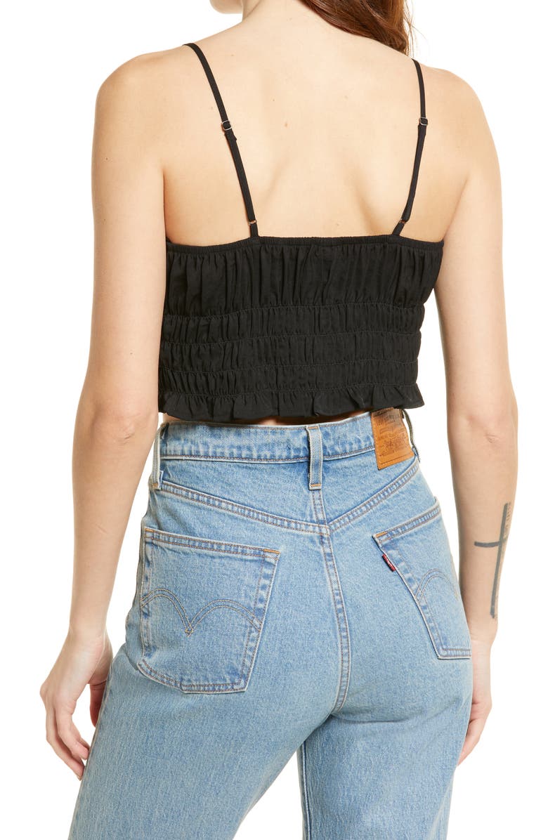 Melrose and Market Smocked Cropped Camisole, Alternate, color,