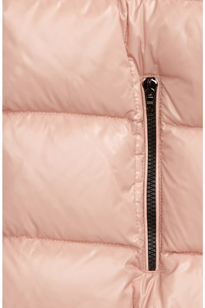 Parana Quilted Hooded Down Jacket with Genuine Fox Fur Trim, Alternate, color, LIGHT PINK