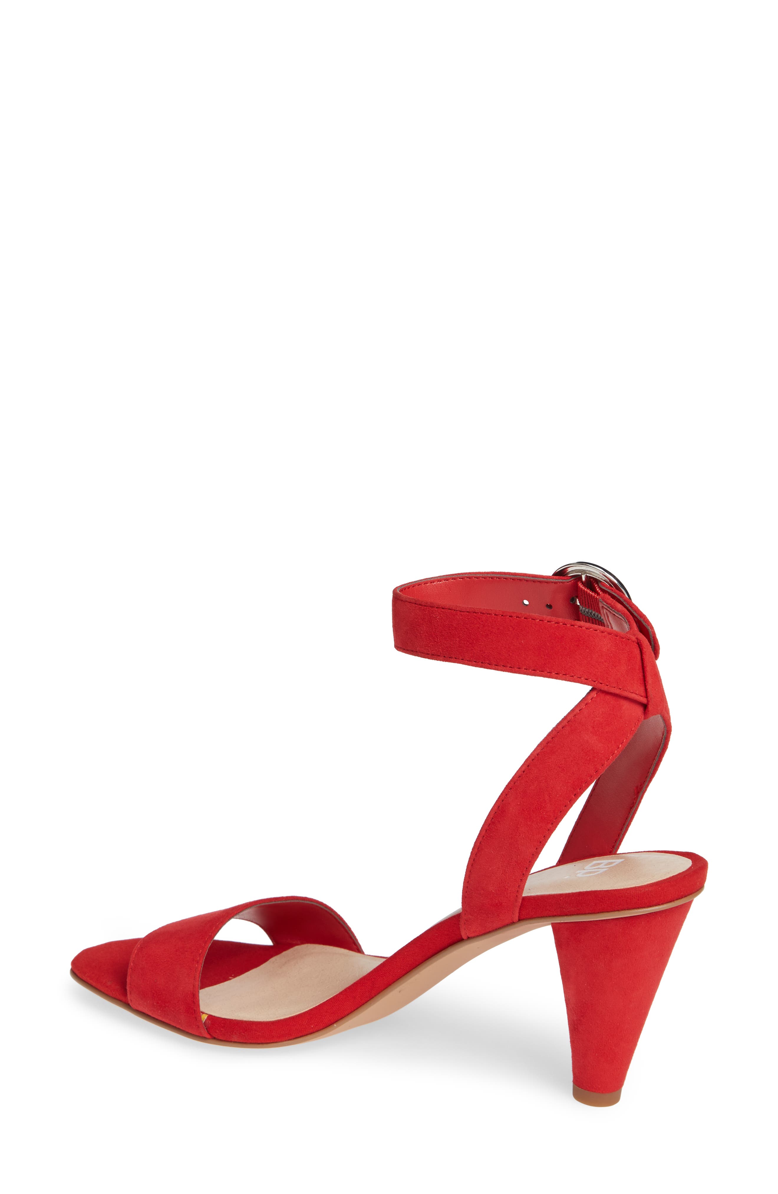 BP. Cleo Cone Heel Sandal, Alternate, color, Red Suede
