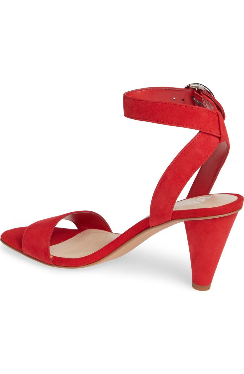 BP. Cleo Cone Heel Sandal, Alternate, color, Red Suede