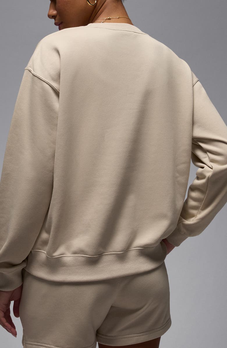 Nike Brooklyn Fleece Crewneck Sweatshirt, Alternate, color, Rattan/ White