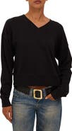 Project Social T Mulholland Cotton V-Neck Sweatshirt
