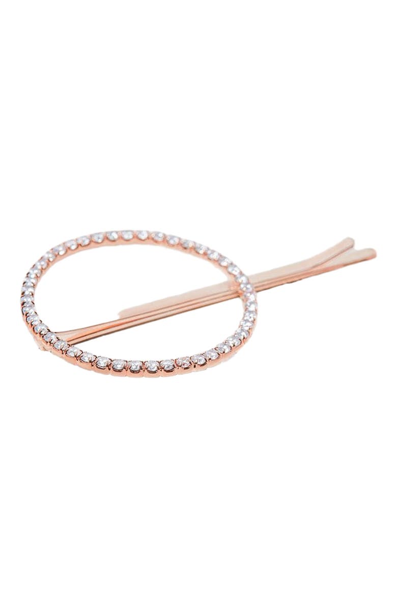 NUME Open Circle Hair Pin - Rose Gold, Alternate, color, Rose Gold
