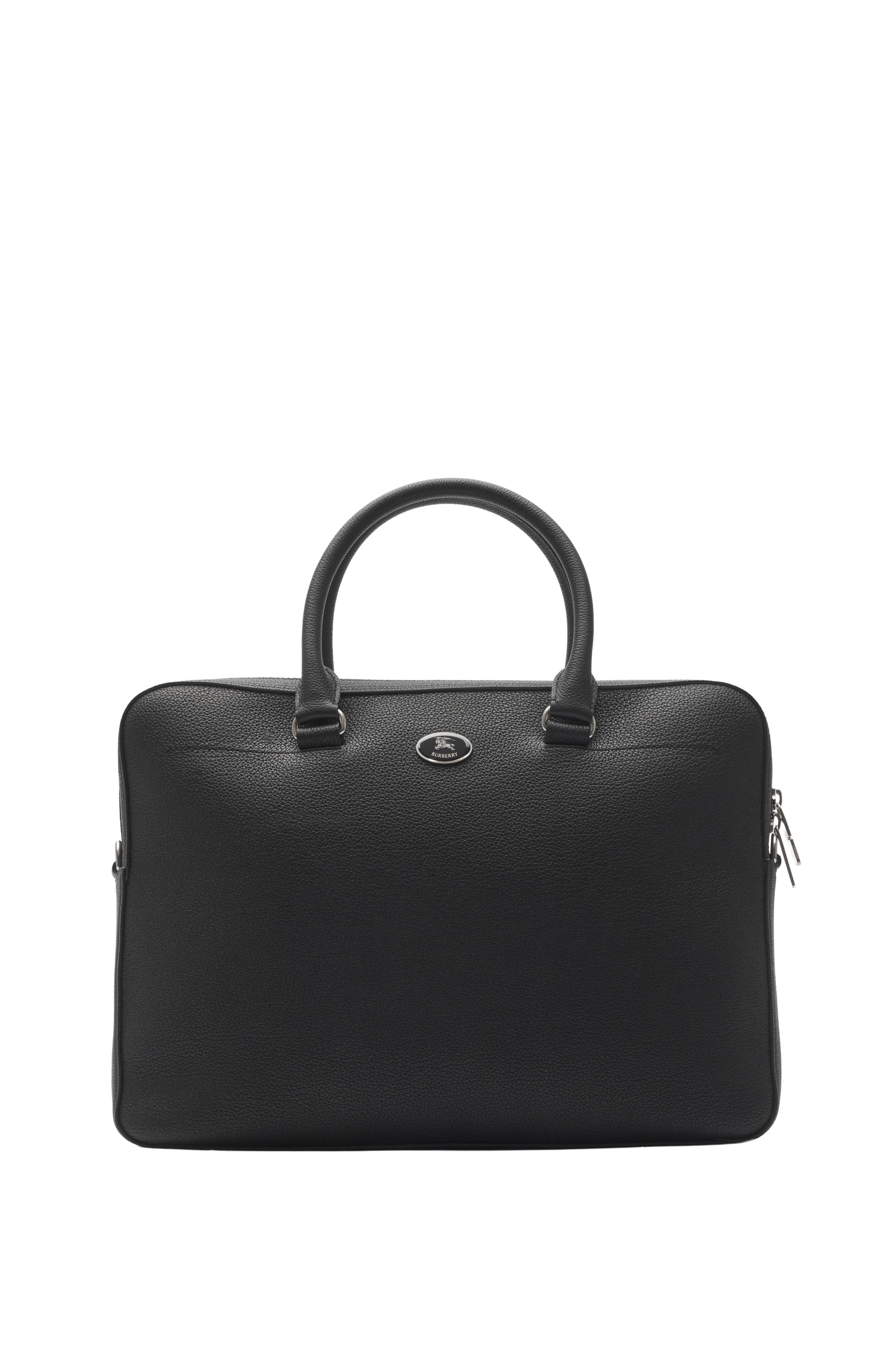 Burberry Knight Stamp Briefcase, Main, color, Black