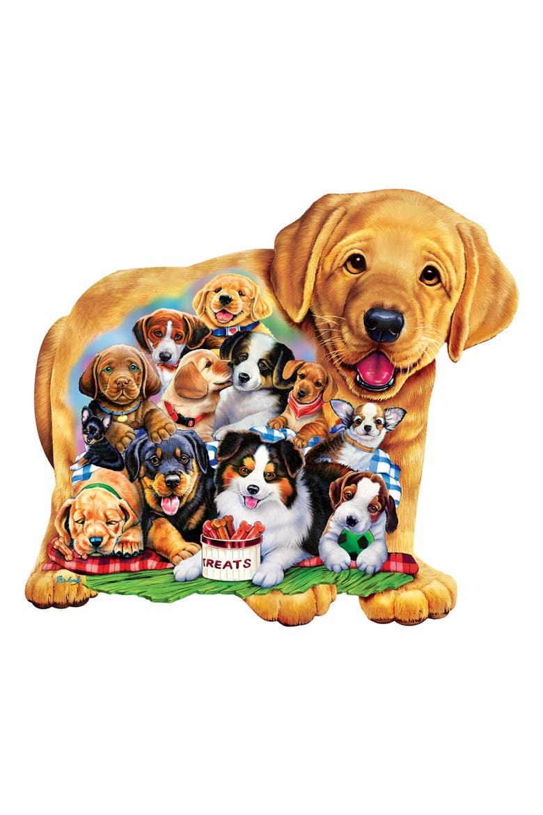 Puppy Palooza 500 Piece Shaped Puzzle, Alternate, color, Multicolor