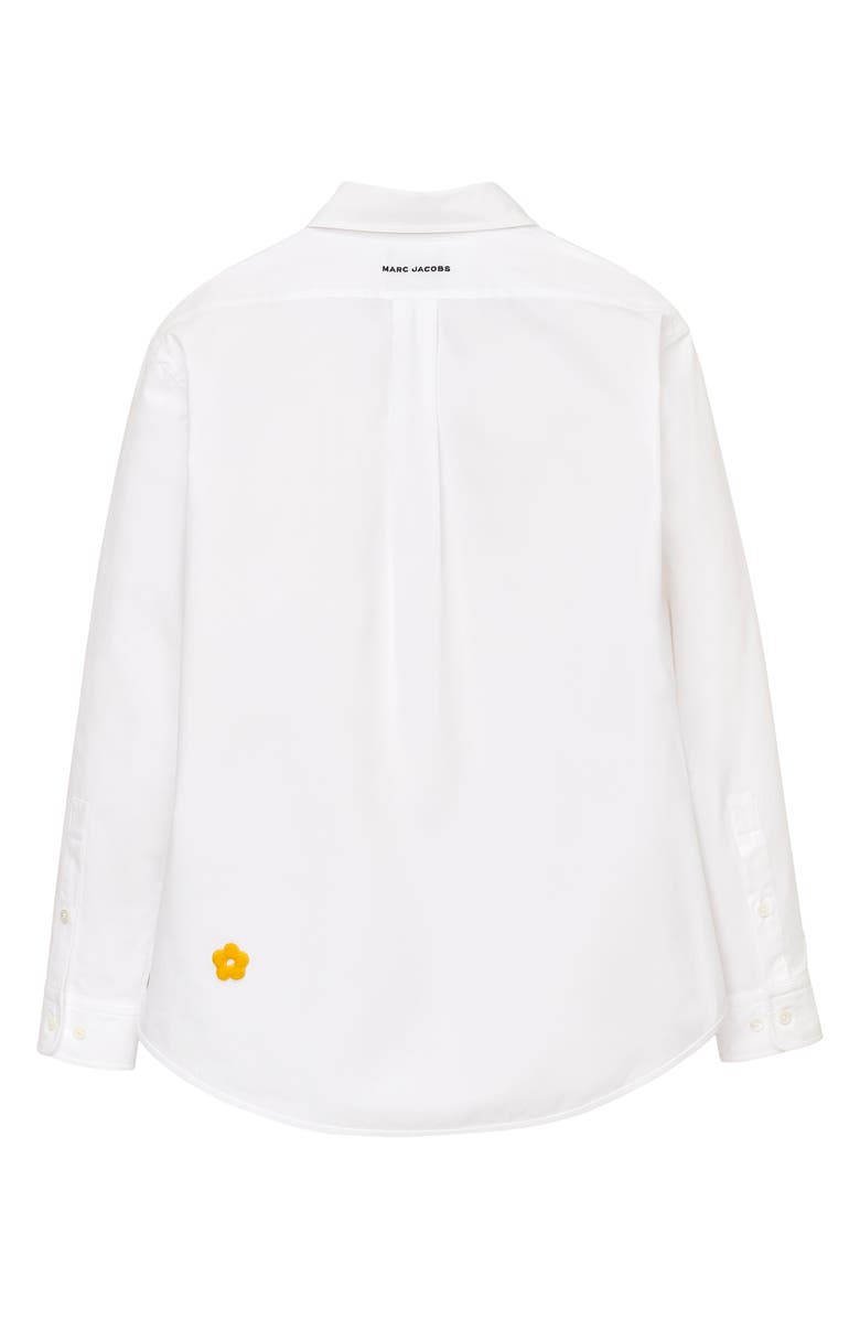Marc Jacobs Marc Is Joy Flocked Daisy Cotton Poplin Button-Up Shirt, Alternate, color,