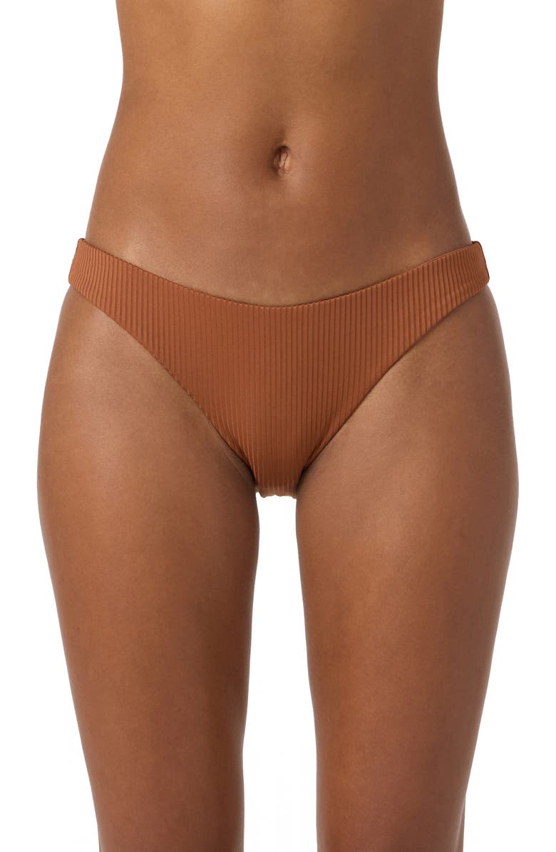 O'Neill Saltwater Solids Rib Bikini Bottoms, Main, color,