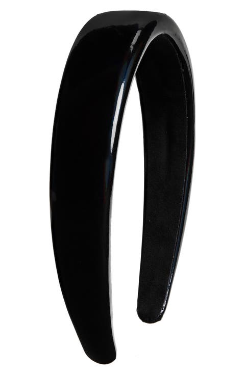 Wide Faux Leather Headband