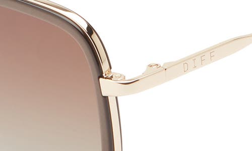 Diff Jordan 57mm Navigator Square Polarized Sunglasses In Brown