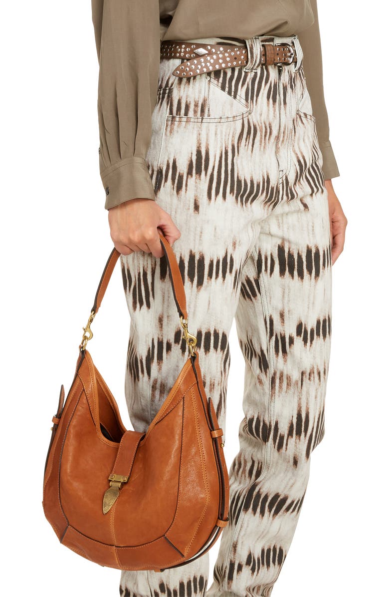 Isabel Marant Kaliko Leather Hobo Bag, Alternate, color,