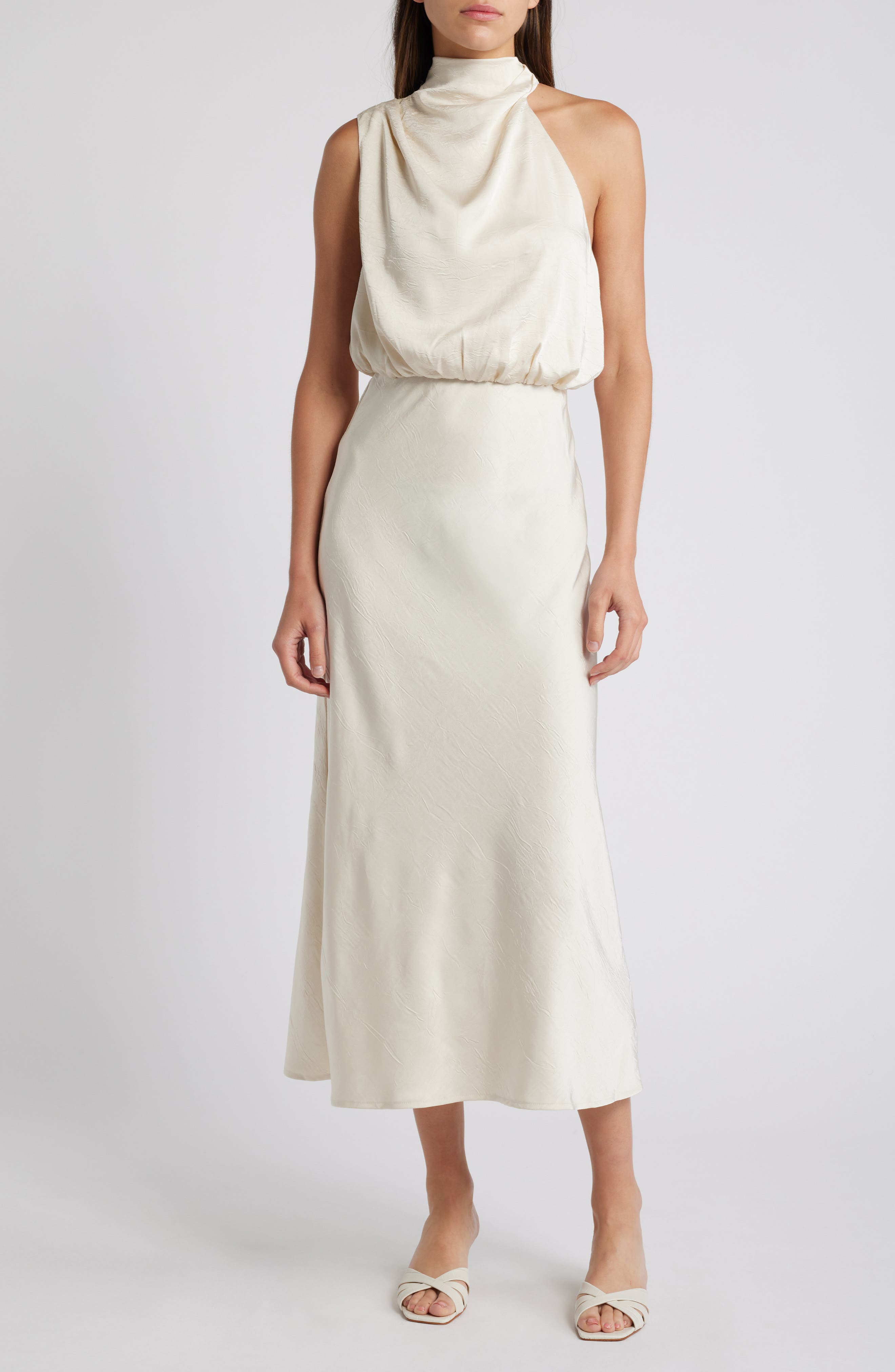 En Saison Greta Bias Cut Dress in Champagne Ivory 