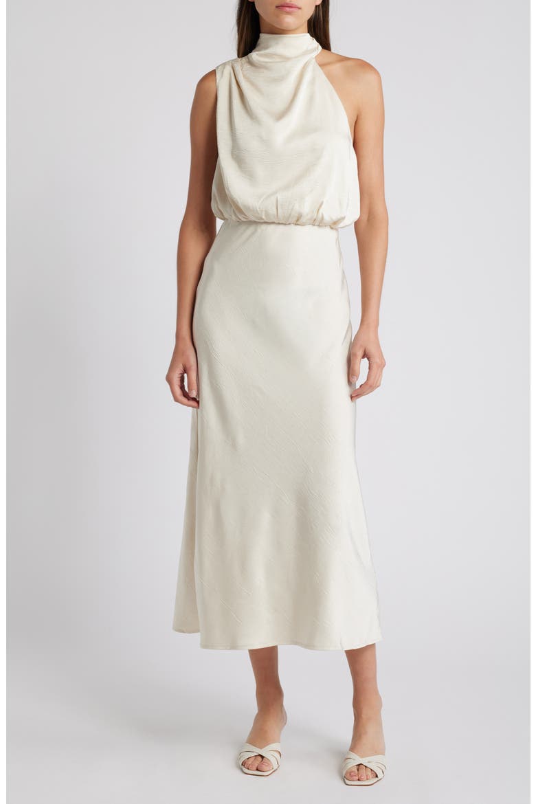 Greta Bias Cut Dress, Main, color, CHAMPAGNE IVORY