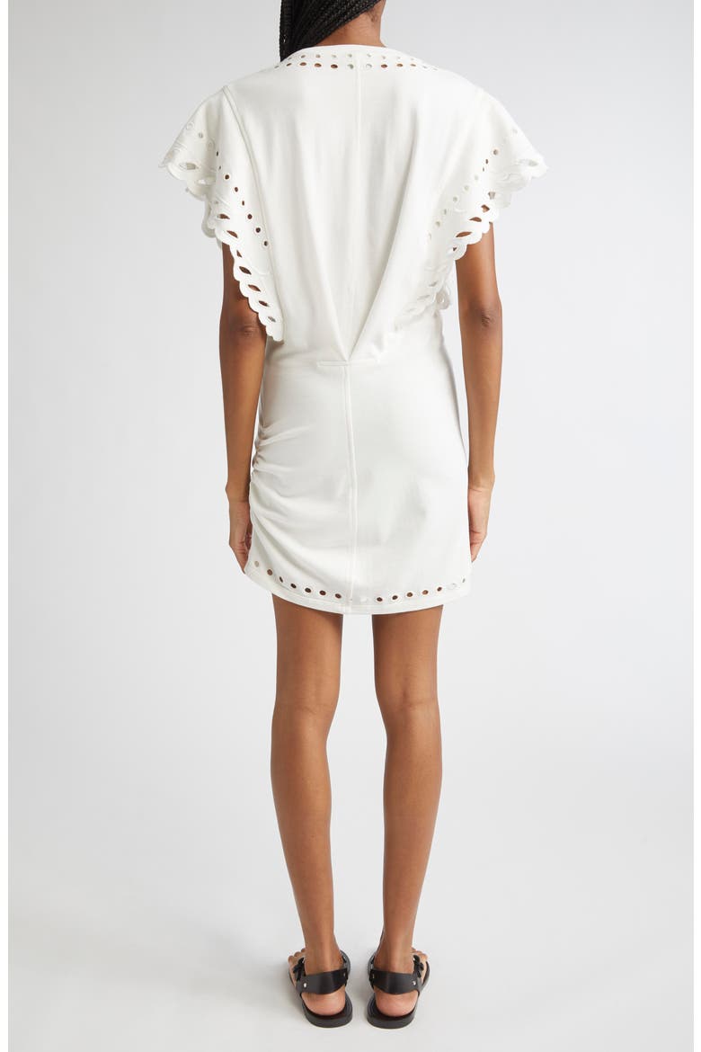 Orlane Eyelet Trim Cotton Dress, Alternate, color, ECRU
