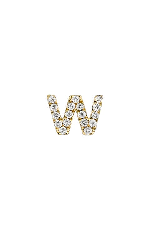 Icon Diamond Initial Single Stud Earring (Nordstrom Exclusive)