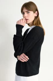 Almina Concept Cotton Mesh V Neck Sweater