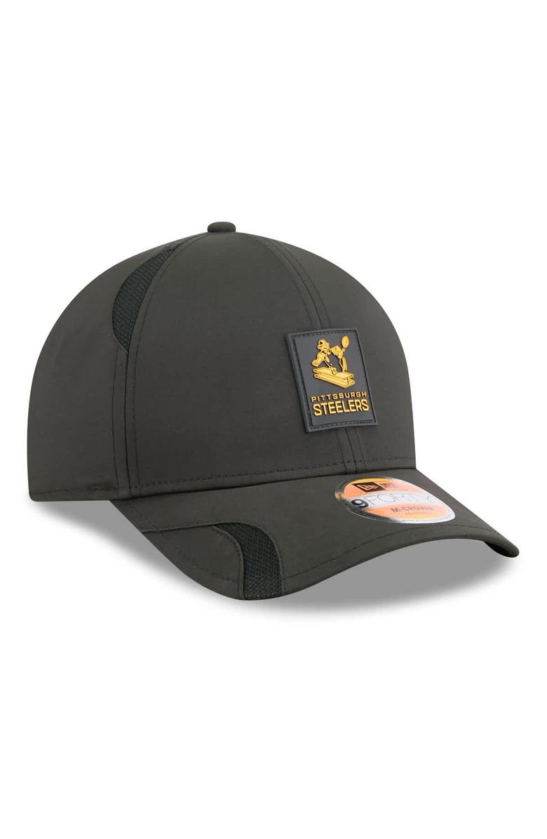 New Era Men's New Era Black Pittsburgh Steelers 2025 Sideline Throwback M-Crown 9FORTY Adjustable Hat, Alternate, color, Black