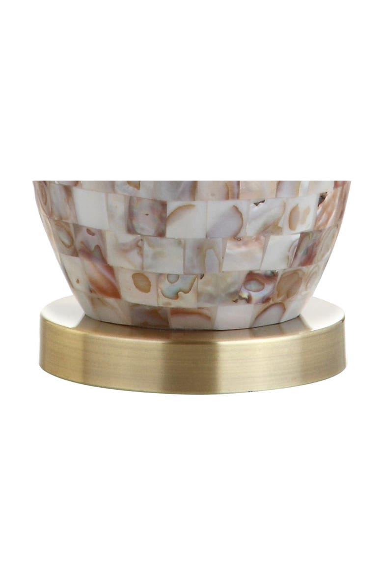 Jocelyn 28" Seashell LED Table Lamp, Natural, Alternate, color, Natural/Brass Gold