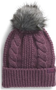 The North Face Oh Mega Faux Fur Pom Beanie