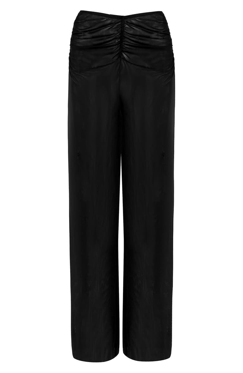 ViX Paula Hermanny Saana Sheer Cover-Up Pants, Alternate, color, Black