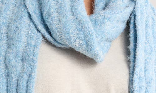 Melrose And Market Marled Cable Knit Scarf In Blue