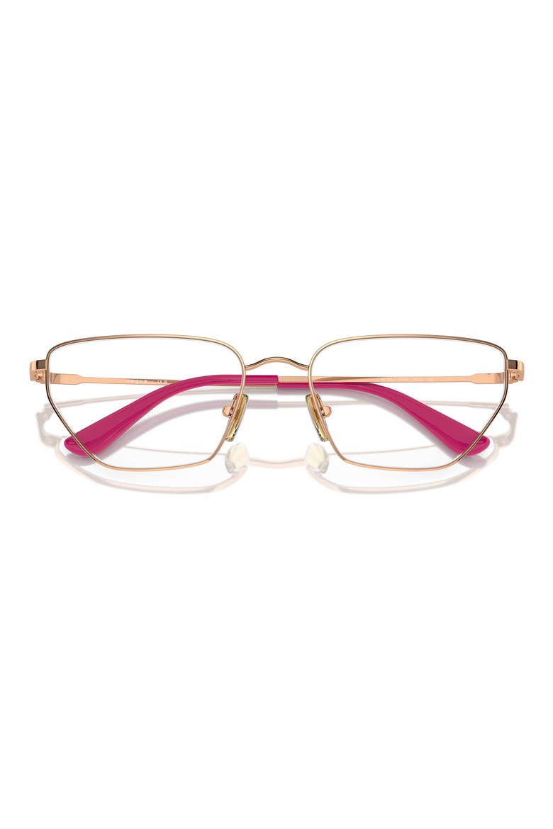 56mm Irregular Optical Glasses, Alternate, color, ROSE GOLD