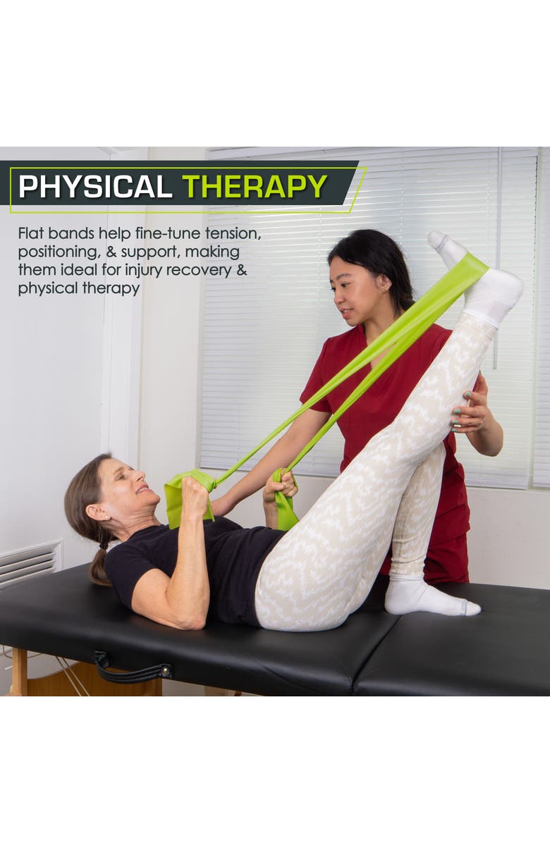 ProsourceFit Latex-Free Flat Resistance Band 3 Pack, Alternate, color, Assorted