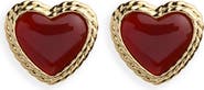 ARGENTO VIVO Semiprecious Stone Heart Stud Earrings