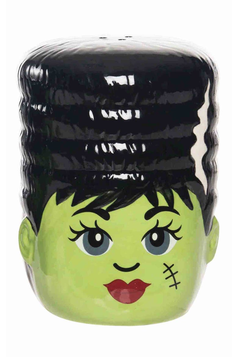 Frank Monster & Bride Halloween Salt & Pepper Shakers Set of 2, Alternate, color, Green