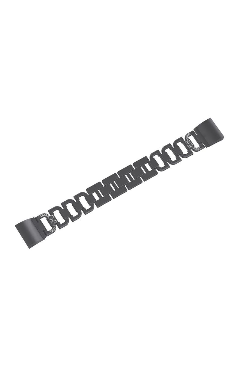 The Posh Tech Large Alloy Band with Rhinestones for Fitbit Charge 2 - Black, Alternate, color, 