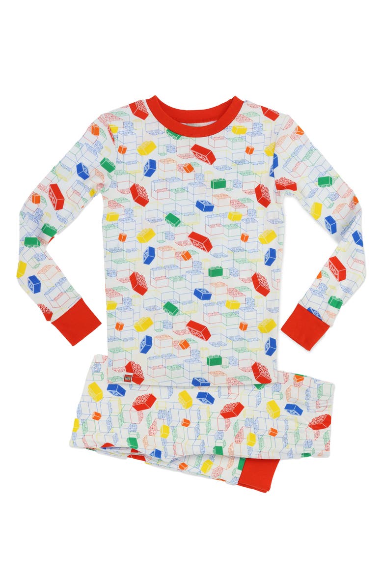 SGI Apparel Kids' Lego Iconic Fitted Two-Piece Cotton Pajamas, Alternate, color, 