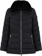 Moose Knuckles Belle Cote Genuine Shearling Collar Water Repellent 800 Fill Power Down Puffer Jacket