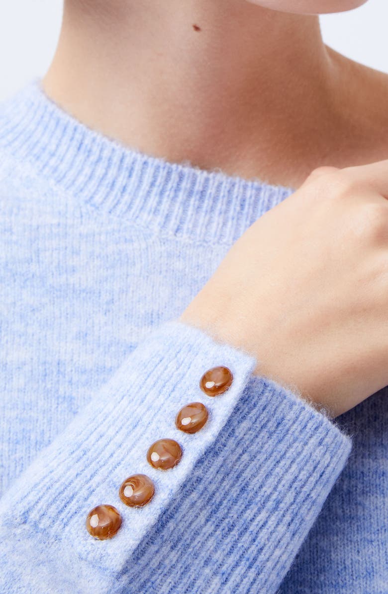 French Connection Morena Button Cuff Sweater, Alternate, color, 40-Dusted Blue