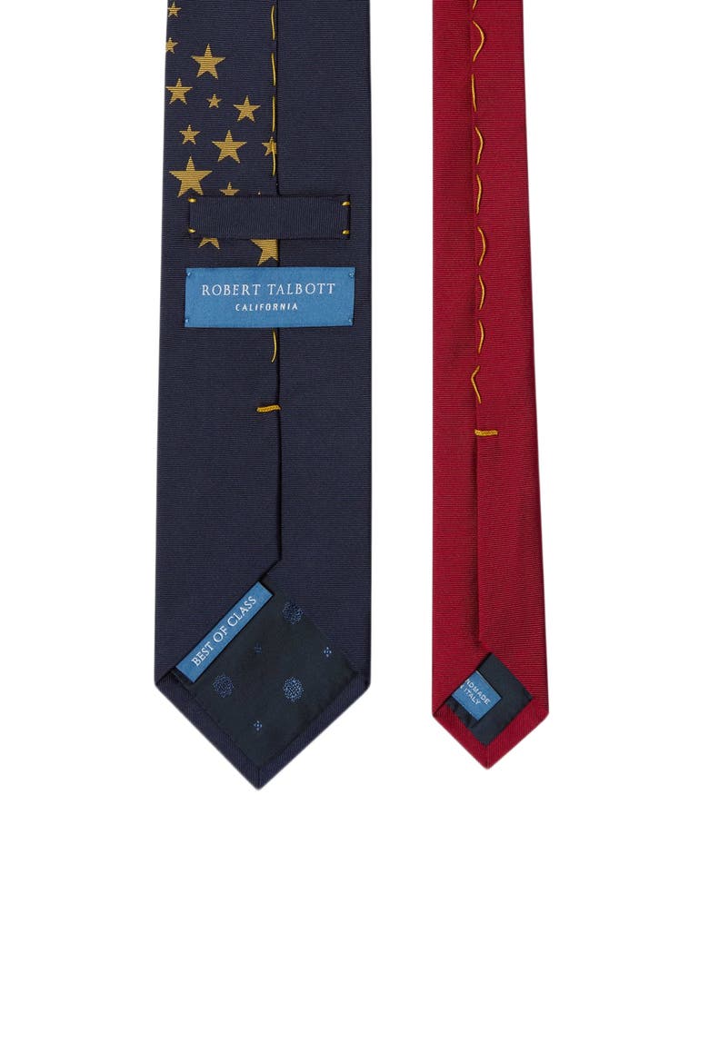 Robert Stars Two Tone Best of Class Necktie, Alternate, color, Navy/Red