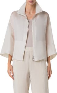 Akris Philia Panama Silk Organza Jacket