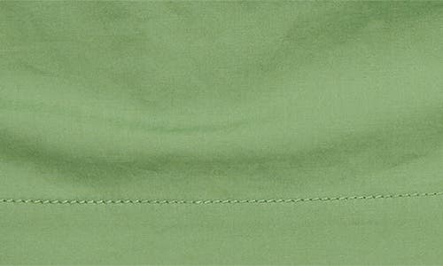 Staud Ari Gathered Cotton-blend Poplin Mini Dress In Green