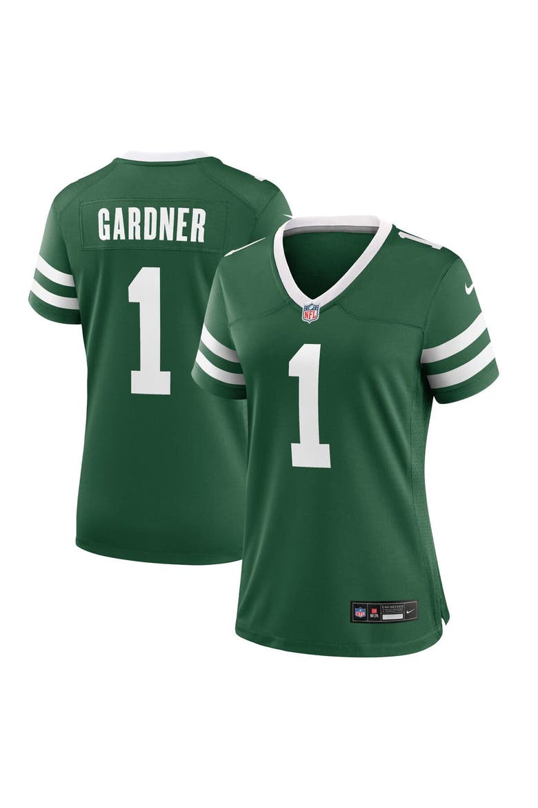 Women's Nike Ahmad Sauce Gardner Legacy Green New York Jets Game Jersey, Main, color, Green