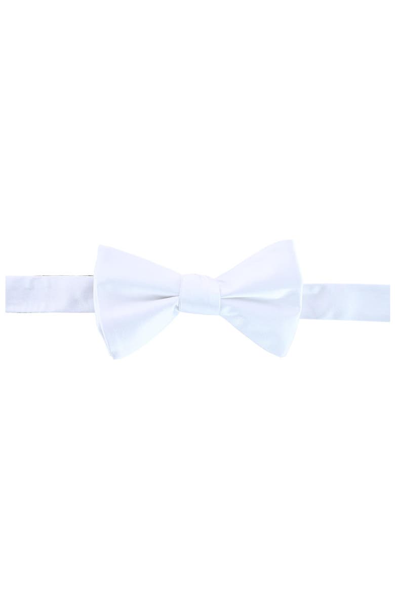 Sutton Pre-Tied Silk Bow Tie, Alternate, color, WHITE