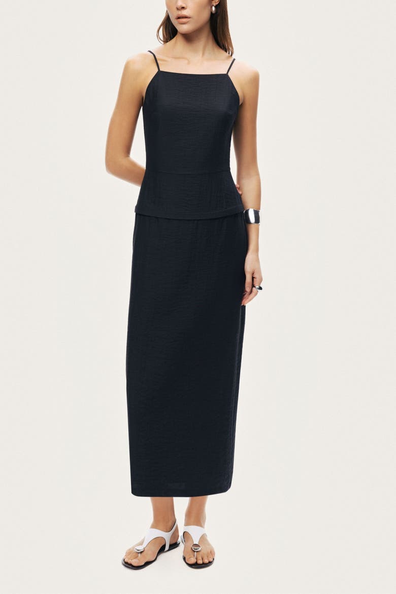 Spaghetti Strap Maxi Dress, Alternate, color, Black
