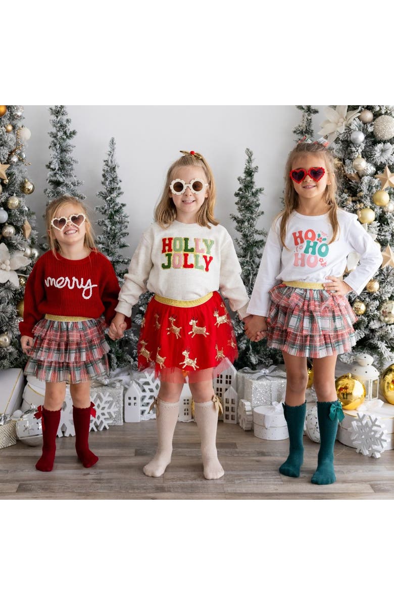 Sweet Wink Christmas Plaid Tiered Tutu, Alternate, color, Multicolor