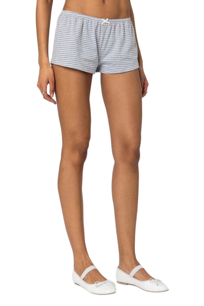 Astor Stripe Shorts, Alternate, color, GRAY-AND-WHITE