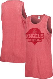 SOFT AS A GRAPE Women's Soft as a Grape Red Los Angeles Angels Tri-Blend Tank Top