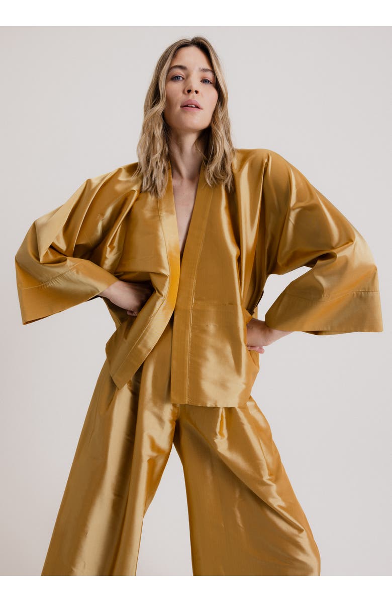 Alas Wide Pleated Pants, Alternate, color, Gold