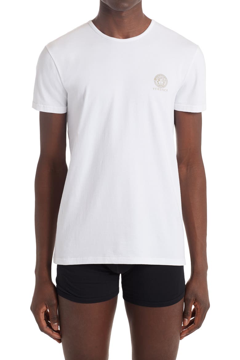 Medusa Head Logo 2-Pack Undershirts, Main, color, WHITE